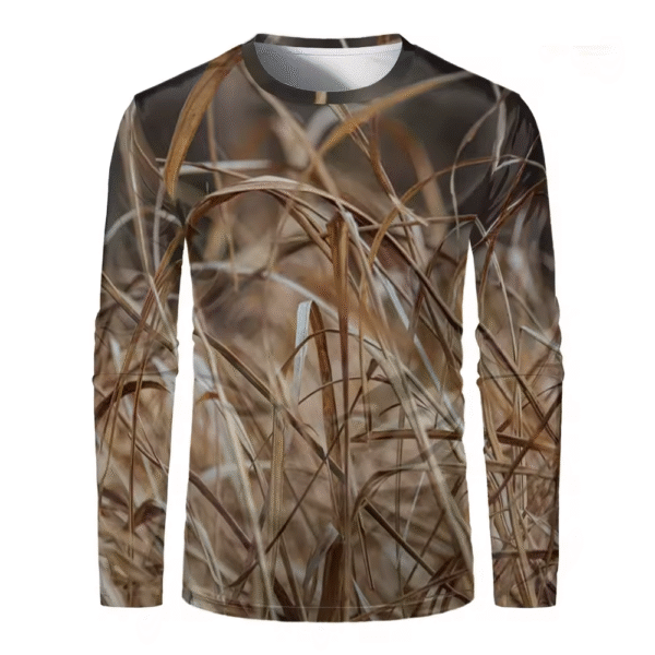 Camiseta de camuflaje de hojas de entrenamiento y de caza