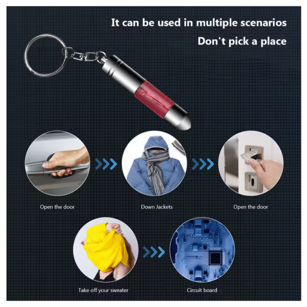 Llavero antiestático portátil para coche, descargador - Imagen 2