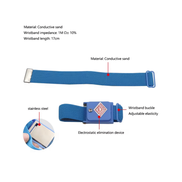 Pulsera antiestática electrostática inalámbrica ajustable - Imagen 4