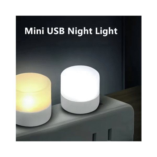 5 Miniluz nocturna USB blanca y cálida con carga de energía móvil - Imagen 2