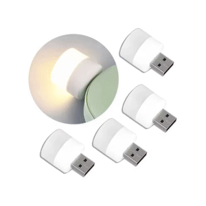 5 Miniluz nocturna USB blanca y cálida con carga de energía móvil