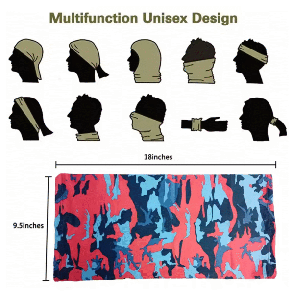 Bandana de protección solar de seda para exteriores - Imagen 3