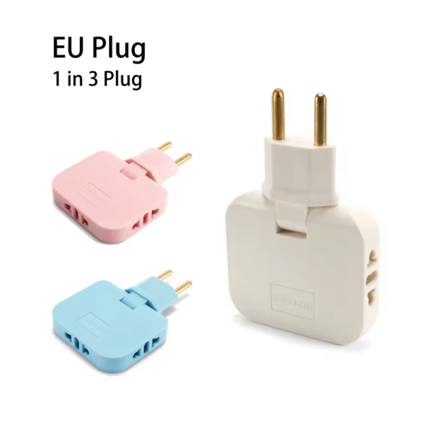 Enchufe giratorio 3 en 1 de extensión europeo de 180 grados - Imagen 3