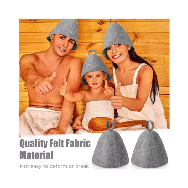 Gorro de sauna de lana para hombres y mujeres - Imagen 2