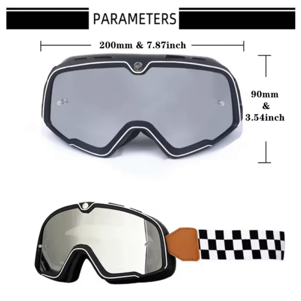 Gafas retro para motocicleta a prueba de viento - Imagen 3