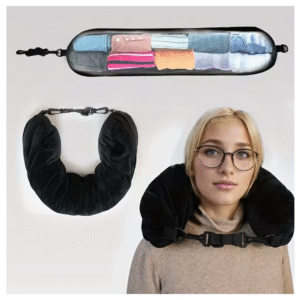 Soporte de cuello con bolsa de almacenamiento