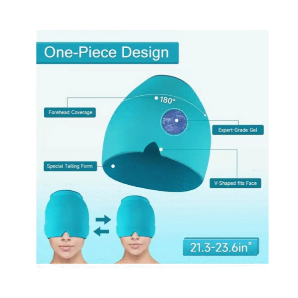 Gorro de gel alivio de migraña terapia de frío dolor cabeza - Imagen 3