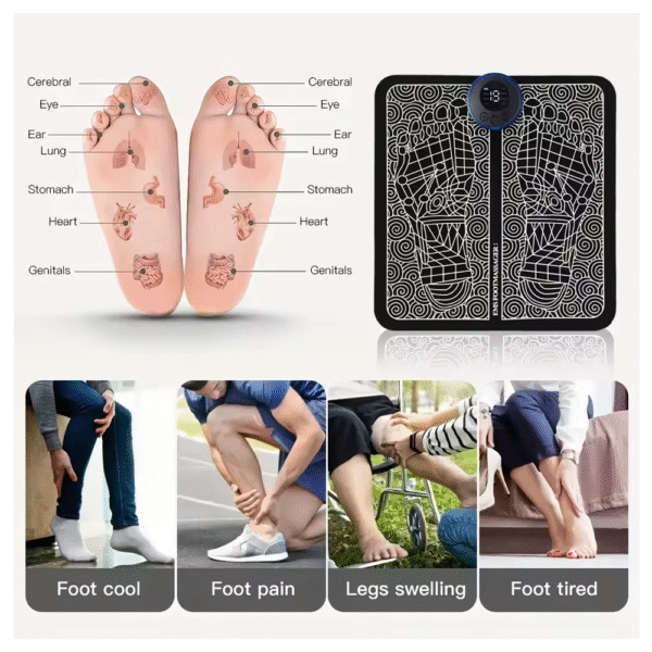 Masajeador eléctrico de pies con almohadilla para masaje muscular - Imagen 7