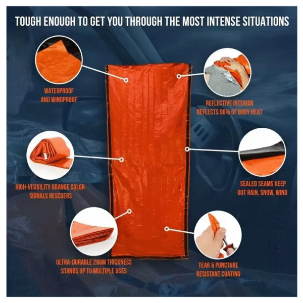 Saco de dormir de emergencia ultraimpermeables para senderismo - Imagen 4