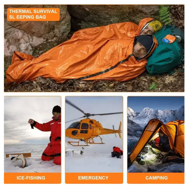 Saco de dormir de emergencia ultraimpermeables para senderismo - Imagen 2
