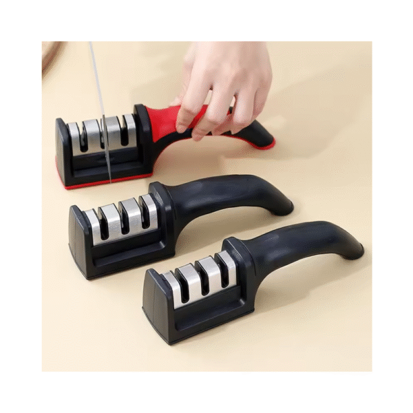 Afilador de cuchillos rápido de nivel 3 con base antideslizante