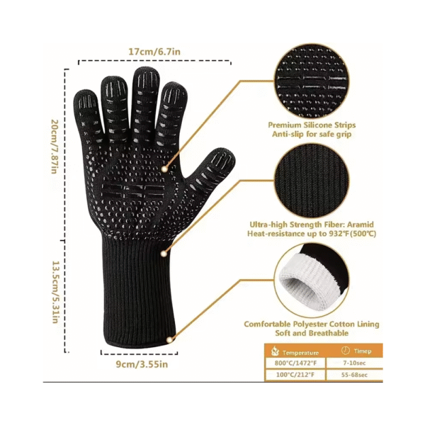 Guantes de barbacoa resistente a altas temperaturas - Imagen 6