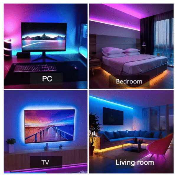 Tira de luces led RGB 5m, 10m, 20m con control por aplicación - Imagen 6