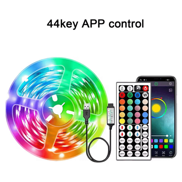 Tira de luces led RGB 5m, 10m, 20m con control por aplicación
