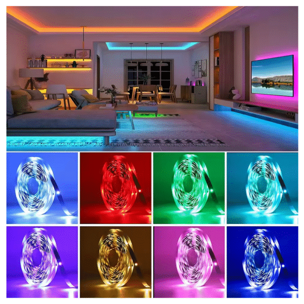Tira de luces led RGB 5m, 10m, 20m con control por aplicación - Imagen 2