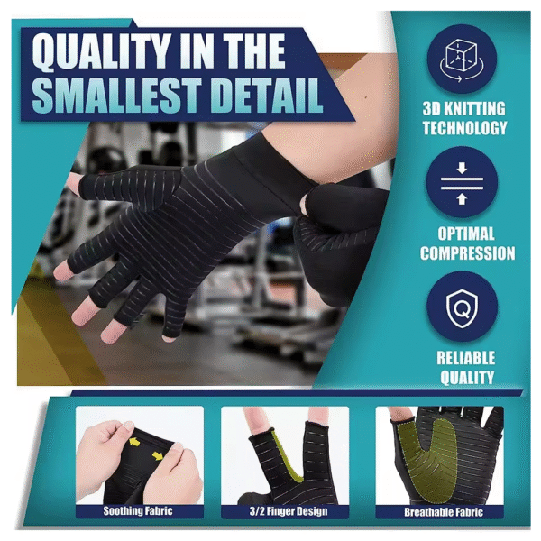 Par de guantes de compresión de cobre para artritis - Imagen 5