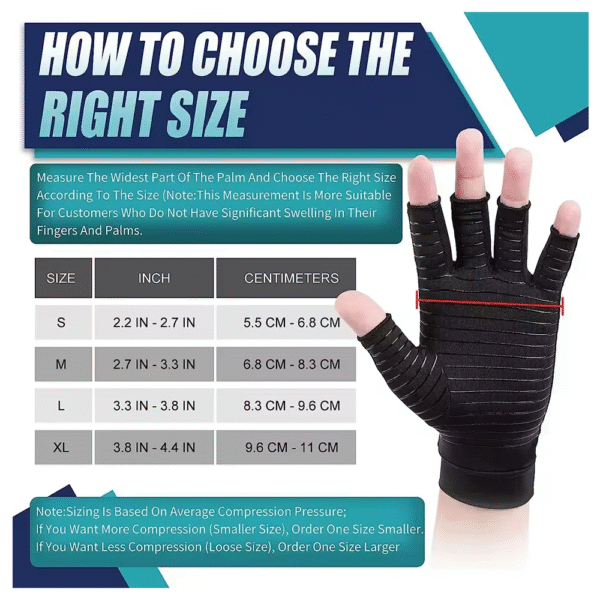 Par de guantes de compresión de cobre para artritis - Imagen 6