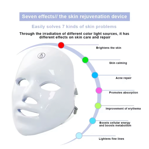 Máscara facial led cuidado de la piel - Imagen 4