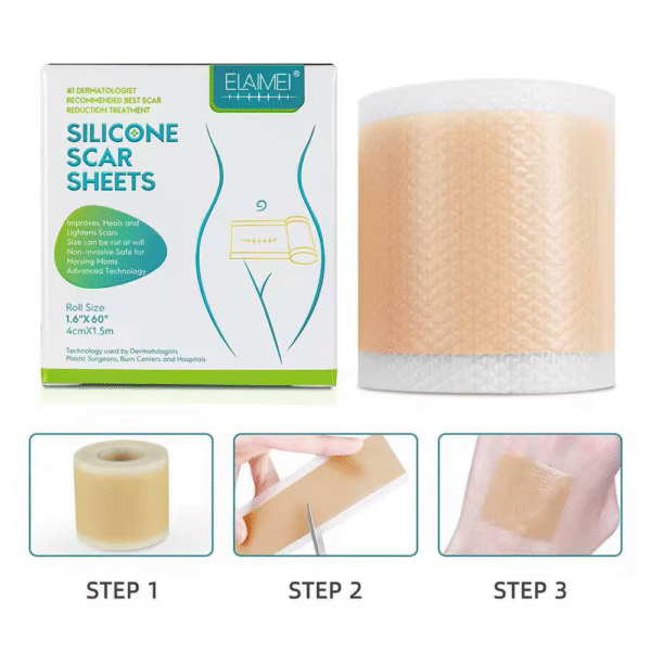 Parche de silicona para cicatrices 4cm x 1.5 mts - Imagen 2