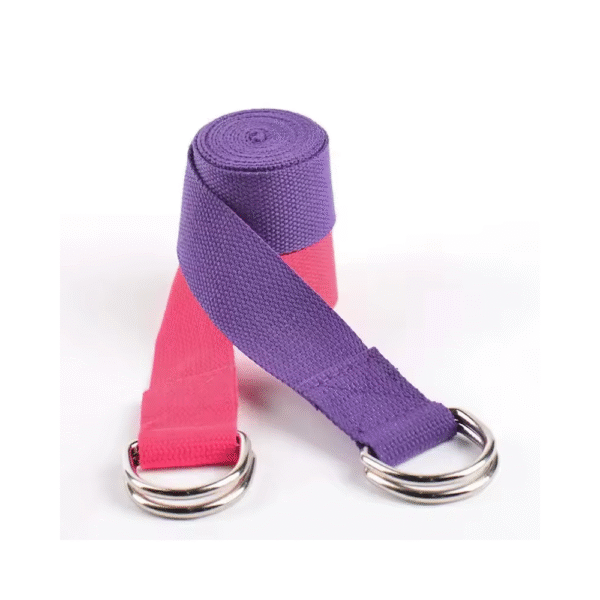 Cinturón de yoga de algodón para Fitness con anillo ajustable - Imagen 6