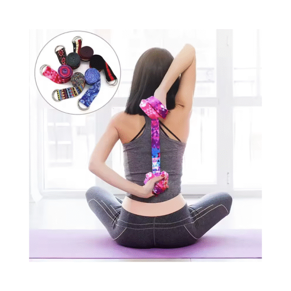 Cinturón de estiramiento de Yoga multicolor para Fitness - Imagen 4