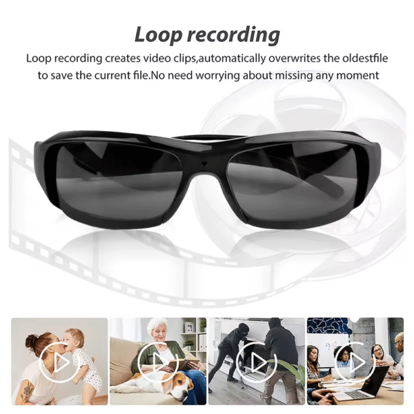 Gafas de sol con minicámara portátil HD de 1080P - Imagen 4