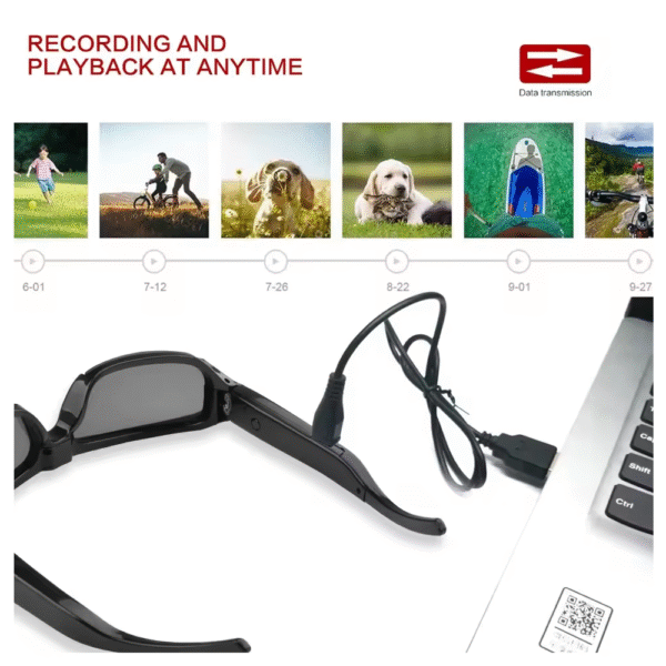 Gafas de sol con minicámara portátil HD de 1080P - Imagen 7