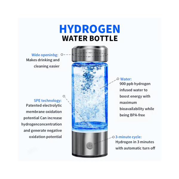 Botella eléctrica con generador de agua rico en hidrógeno - Imagen 2