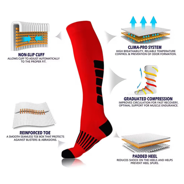 Calcetines de ciclismo para diabéticos y de compresión - Imagen 3