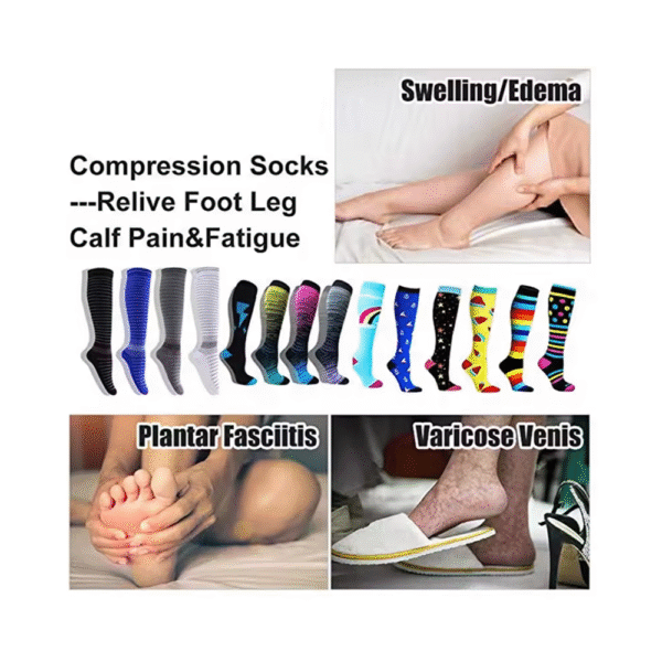 Pack de 4 calcetines de ciclismo para diabéticos y de compresión - Imagen 4