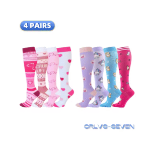 Pack de 4 calcetines de ciclismo para diabéticos y de compresión