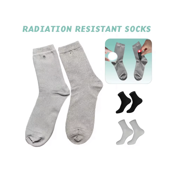 Calcetines antiradiación de fibra plateada - Imagen 3