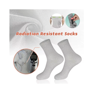 Calcetines antiradiación de fibra plateada