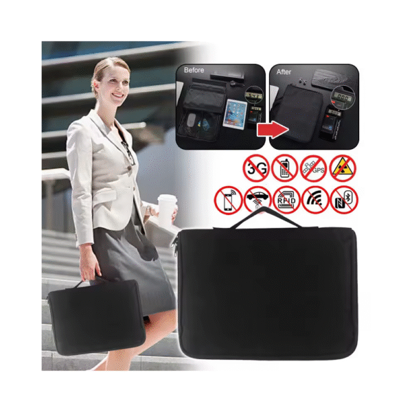 Funda con bloqueo de blindaje RFID para dispositivos de teléfonos - Imagen 2