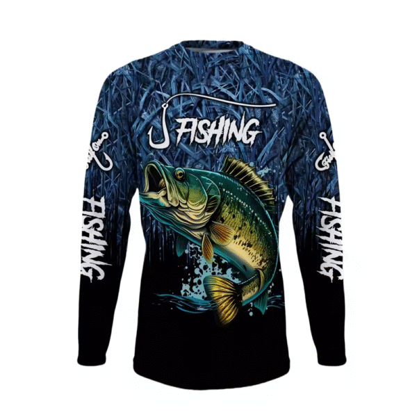 Camisas de pesca para hombre de manga larga de cuello redondo