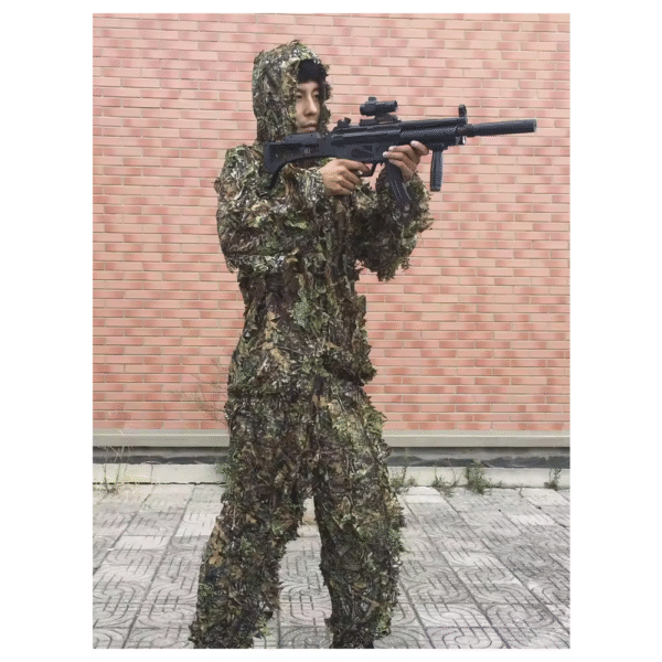 Traje completo de camuflaje de hojas de entrenamiento y de caza - Imagen 2