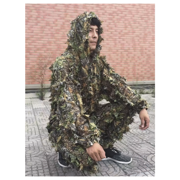 Traje completo de camuflaje de hojas de entrenamiento y de caza - Imagen 3